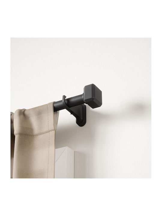 Umbra Extendable Metallic Curtain Pole Matte Black Geo Pinpoint Φ2.5 107-305 cm