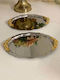 Stewehome Set of 2 Oval Serving Presentation Trays Stainless Steel Thick Handles Silver 20x25 Cm