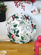 Stewehome Round Metallic Tray Christmas New Year Design Green Belirtilmemis