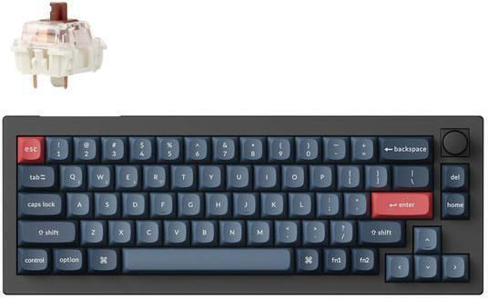 Keychron V2 MAX V2M-D3 Ασύρματο Gaming Μηχανικό Πληκτρολόγιο 65% με Keychron K Pro Blue διακόπτες και RGB φωτισμό (Αγγλικό US)