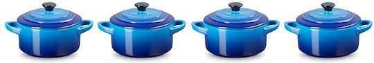 Le Creuset Στρογγυλό Πυρίμαχο Σκεύος με Καπάκι 4τμχ