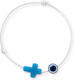 Makwedding Christening Charm Light Blue Bracelet 25 Pieces