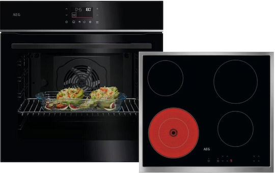 AEG 5000 SurroundCook Aufsatzbackofen mit Kochfeldern 72lt mit Keramikkochfeldern P56cm Eingebaut