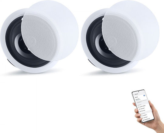 Vevor In Wall Installation Speakers 50W with Bluetooth Pair White
