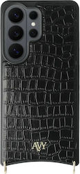 Samsung Galaxy S26 Ultra Handyhülle Avy Case Nackenriemen Hooks Leder Croco Schwarz Samsung Galaxy S26 Ultra Handyhülle Avy Case Nackenriemen Hooks Leder Croco Schwarz
