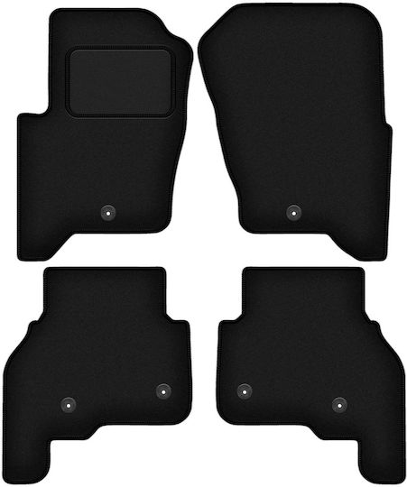 Black Velour Car Mats Land Rover Discovery Iv Suv 2009-2016