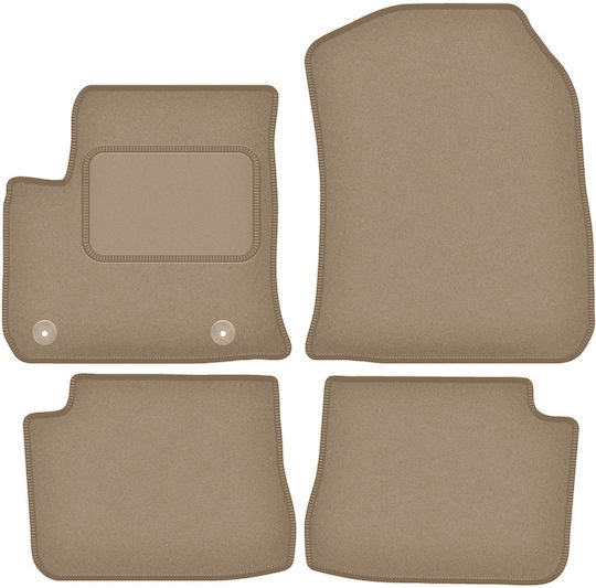 Velour Car Mats Fiat 600 Elektro Crossover 2023 Beige