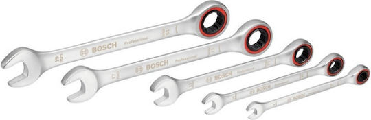 Set German Polygon Ratchet Ring 5 Pieces 8-19mm Bosch 1600a02z3d