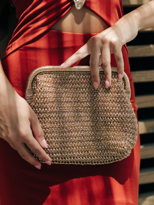Straw Women's Handbag Gold
