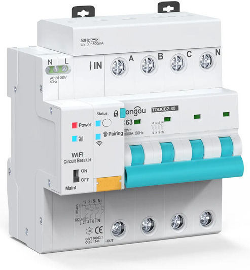 Tongou Phase Relays Earth Leakage 63A Four Pole With Voltage 400V