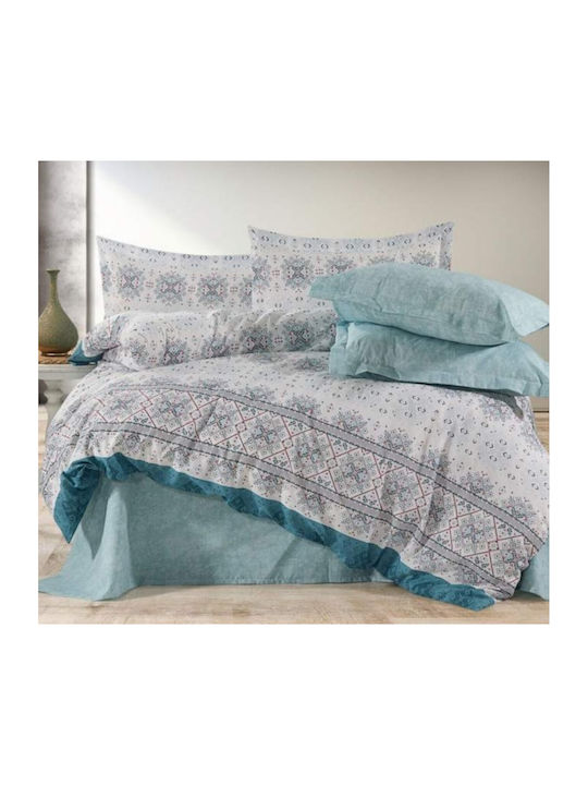 MayHome Set Quilt Single 160x240cm Polycotton Geometric