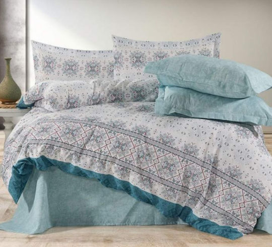 MayHome Set Quilt Single 160x240cm Polycotton Geometric