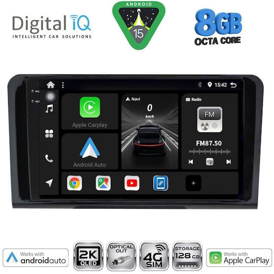 Digital IQ Ηχοσύστημα Αυτοκινήτου για Mercedes-Benz ML / GL Class 2005-2011 (Bluetooth/USB/WiFi/GPS/Apple-Carplay/Android-Auto) με Οθόνη Αφής 9"