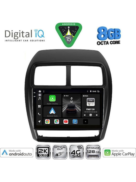 Digital IQ Car Audio System for Mitsubishi Asx 2020-2023 Bluetooth USB WiFi GPS Apple CarPlay Android Auto with 9" Touch Screen