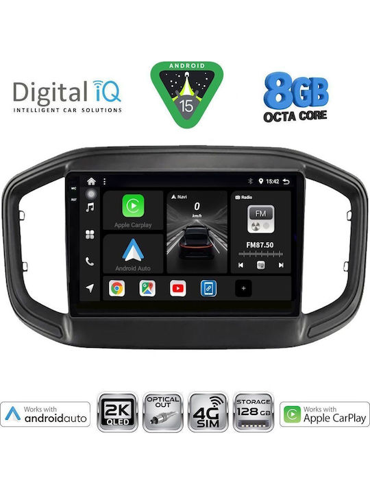 Digital IQ Car Audio System for Fiat Strada 2020 (Bluetooth/USB/WiFi/GPS/Apple CarPlay/Android Auto) with 9" Touch Screen