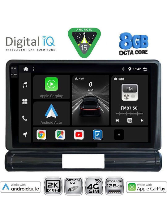 Digital IQ Car Audio System for Citroen C3 / DS3 2016 (Bluetooth/USB/WiFi/GPS/Apple CarPlay/Android Auto) with 9" Touch Screen