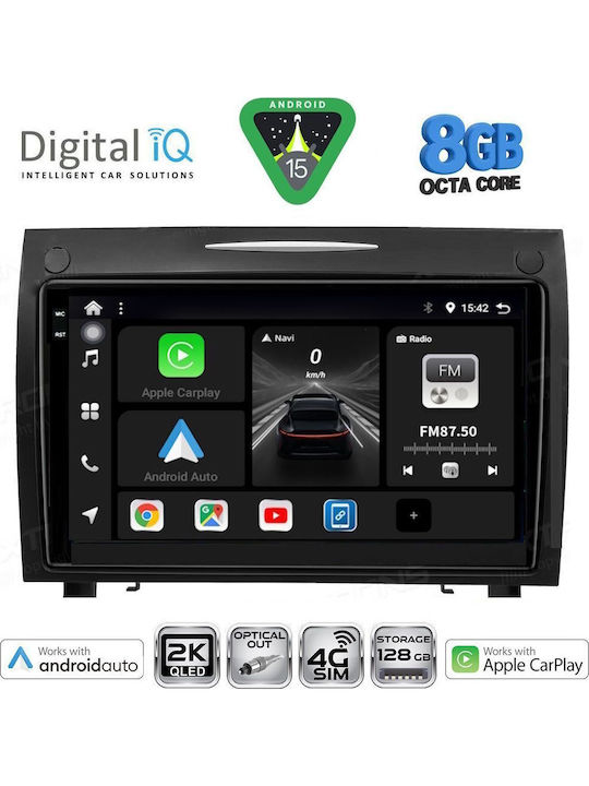 Digital IQ Car Audio System for Mercedes-Benz SLK 2004-2010 Bluetooth USB WiFi GPS Apple CarPlay Android Auto with 9" Touch Screen
