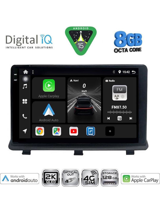 Digital IQ Car Audio System for Opel Antara 2006-2016 (Bluetooth/USB/WiFi/GPS/Apple CarPlay/Android Auto) with 9" Touch Screen