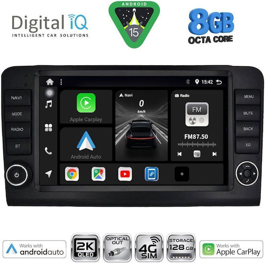 Digital IQ Автомобилна Аудио Система за Mercedes-Benz ML / GL Class 2005-2011 (Bluetooth/USB/Wi-Fi/GPS/Apple CarPlay/Android Auto) с Touch Screen 9"