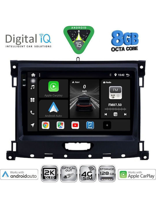 Digital IQ Auto-Audiosystem Für Ford Ranger 2018-2023 Mit Touchscreen 9 Zoll Mit Bluetooth USB WiFi GPS Apple CarPlay Android Auto