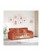 Doppelsitzer Sofa Rot Orange 224x105x64cm
