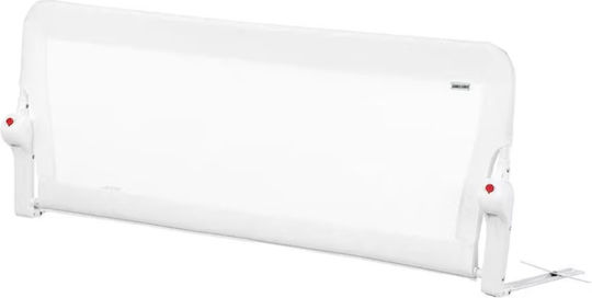 Guimo Klappbares Bettschutzgitter aus Metall in Weißer Farbe 65cm