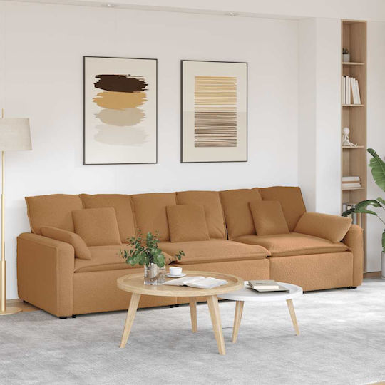 Three-Seater Couch Beige 324x105x64cm