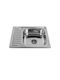 Inter Ceramic Ένθετος Νεροχύτης Inox Μ64xΠ48cm Γκρι