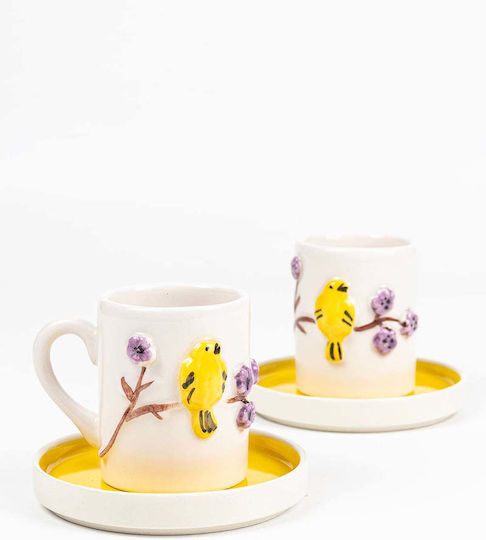 SteweHome SteweHome Set Tassen Kaffee Keramik Mehrfarbig 4 Stück