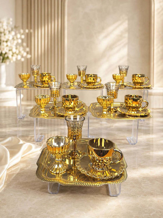 SteweHome SteweHome Kaffee Glas Gold Tasse 80ml