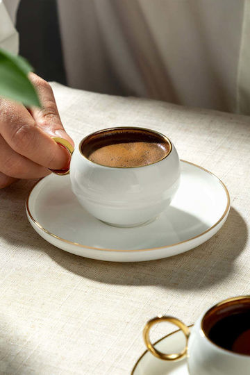 SteweHome SteweHome Set Tassen Kaffee Aus Porzellan Weiße 110ml 12Stücke