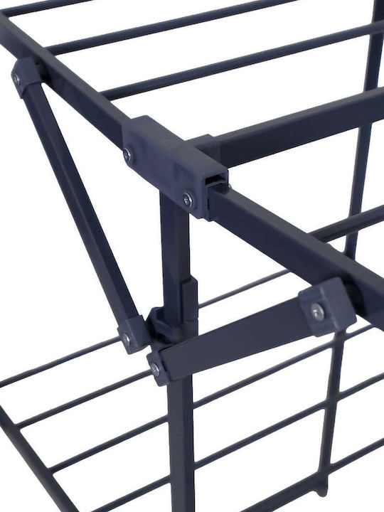 SteweHome Folding Floor Clothes Drying Rack Made of Metal with 22m Hanging Length