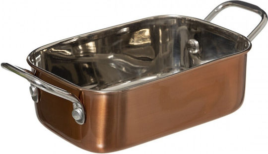 Cooper Line Mini Vas De Servire Din Oțel Inoxidabil 14 X 10 X H 4.5 Cm