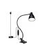 LED Iluminat de Birou cu Braț Flexibil în Culoare Neagră