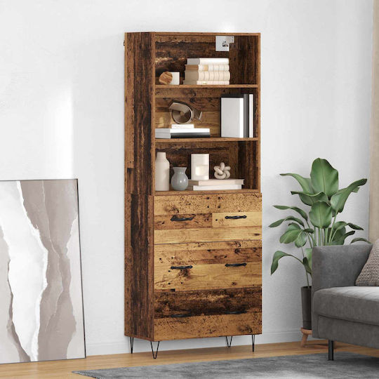 Bookcases Old Wood (2 Pieces) 69.5x32.5x180cm