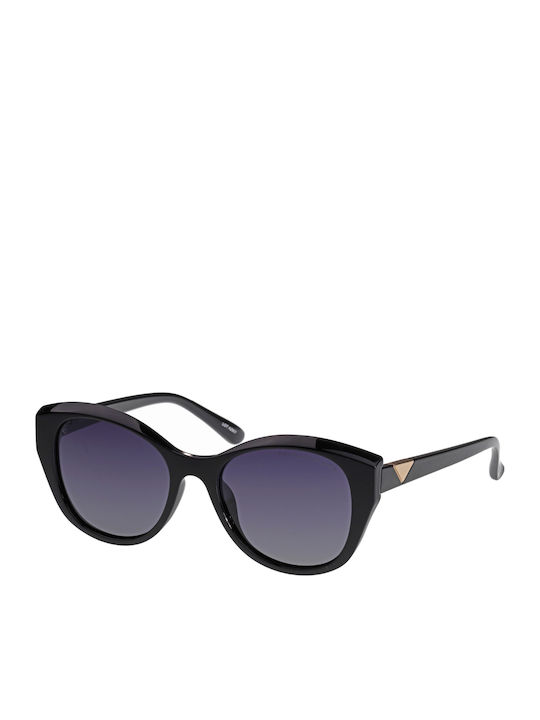 Polar Glare Ochelari De Soare Pentru Femei Cu Culoare Full Face Neagră Și Lentilă Polarized Neagră
