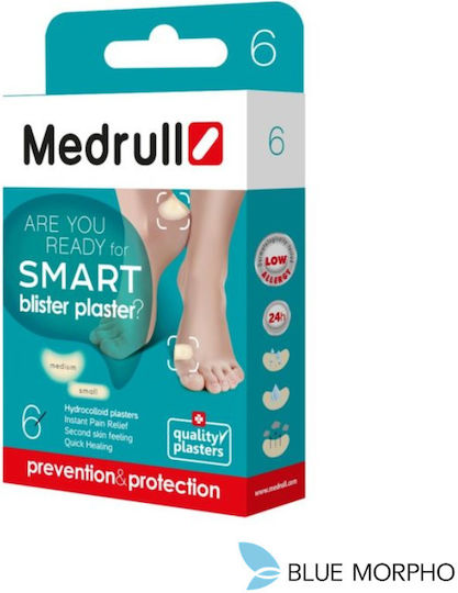 Medrull Hydrocolloid Blister Mix Small & Medium 6 Plasters 20x60mm+41x62mm
