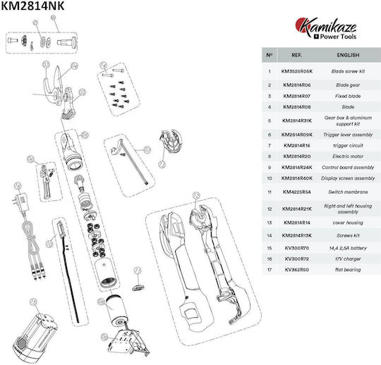 Kamikaze Батерия за Инструмент 16.8V с Капацитет 2.5Ah