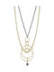 Oxette Double Necklace in Black Gold Plated Steel