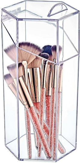 Stewehome Makeup Brush Organizer Box Lid White