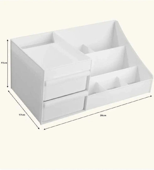Stewehome Organizer Drawer Makeup Cosmetics Perfume Cream Serum White