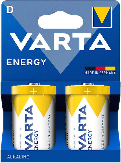 Baterie Alcalină Varta Energy D Lr20 Ceas Radio Player 2 Bucăți