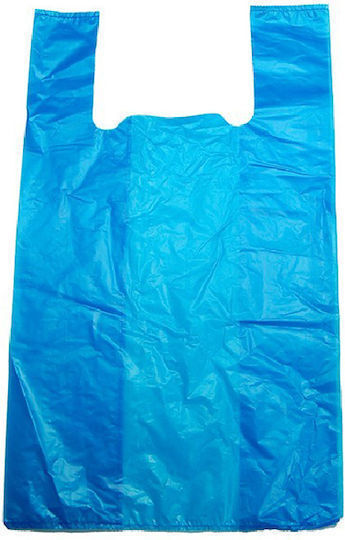 THalassinos Plastic Packaging Bags Vest Type Blue 21x14x37cm 1kg