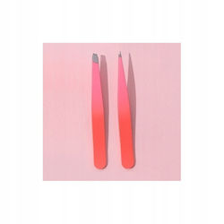 Ecarla Eyebrow Shaping Tweezers 2pcs 9.5cm Ombre Coral Ak14 Ecarla Eyebrow Shaping Tweezers 2pcs 9.5cm Ombre Coral Ak14