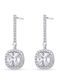 Ortaxidis White Gold 14K Dangle Earrings with Stones
