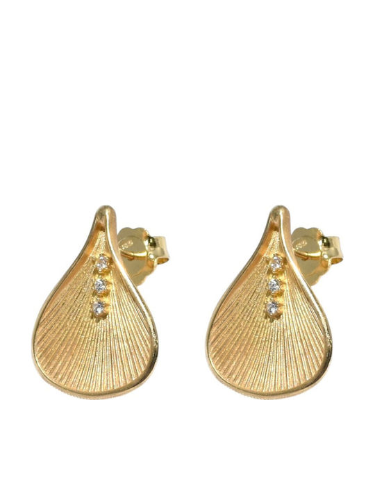 Gatsa Gold Plated Silver Stud Earrings