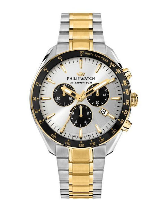Philip Watch Women's Watch 42mm Battery with Gold Metal Bracelet