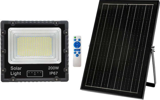 Raytech Power Ηλιακός Προβολέας Αλουμινίου 200W με Δυνατότητα Αλλαγής Μπαταρίας