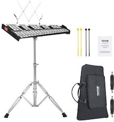 Vevor 32 Note Glockenspiel Κιτ Καμπάνας Ξυλόφωνου Επαγγελματικό Σετ Οργάνων Κρουστών Σφύλες Ντραμς Βάση Μουσικής Ρυθμιζόμενη Βάση Τσάντα Μεταφοράς Μαθητές Ενήλικες