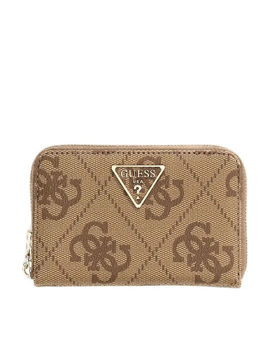 Guess Laurel Ii Υφασμάτινο Γυναικείο Πορτοφόλι Καφέ